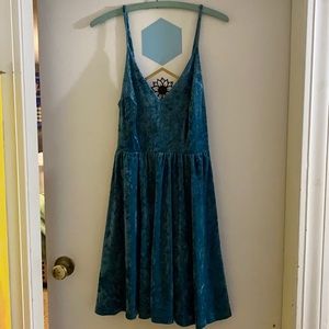 Wild Fable Blue velvet spaghetti strap dress XXL